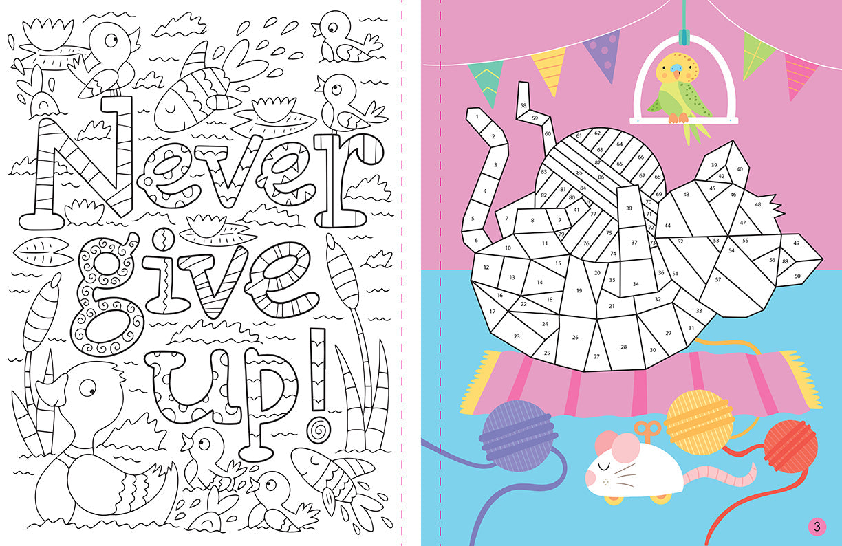 Mindful Sticker By Number: Cuddly Creatures Softcover Book