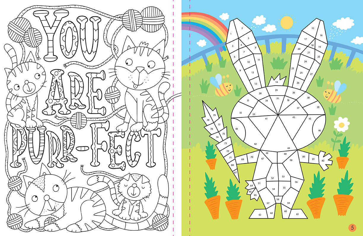 Mindful Sticker By Number: Cuddly Creatures Softcover Book