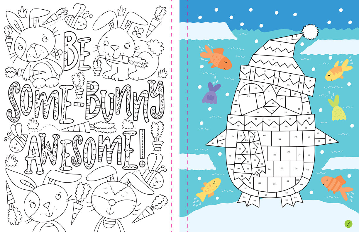 Mindful Sticker By Number: Cuddly Creatures Softcover Book