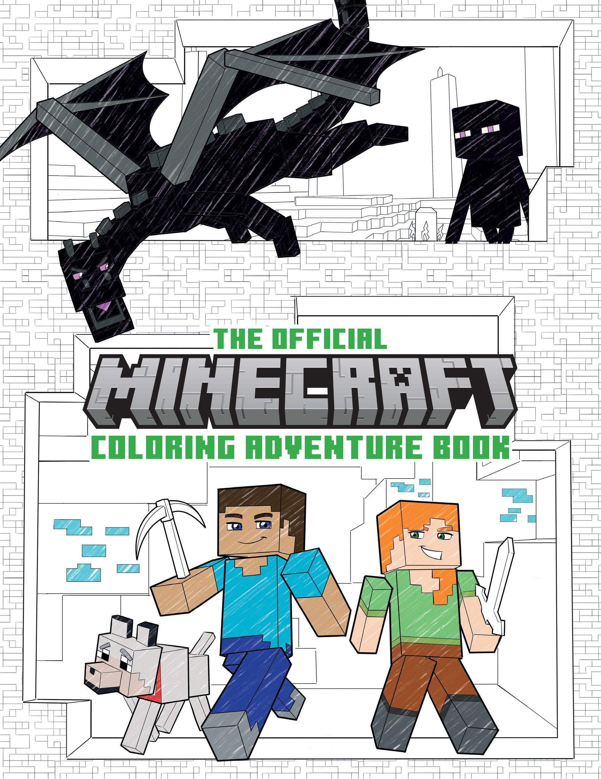 The Official Minecraft Coloring Adventure Book Softcover Book