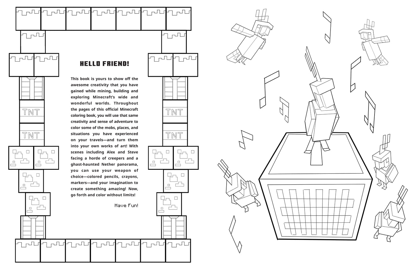The Official Minecraft Coloring Adventure Book Softcover Book