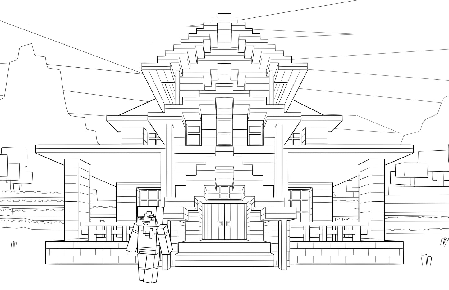 The Official Minecraft Coloring Adventure Book Softcover Book