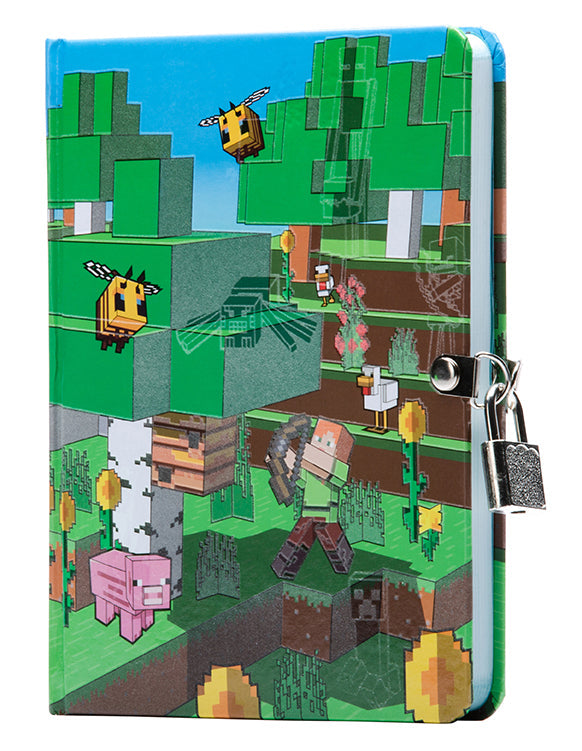Minecraft: Mobs Glow-in-the-Dark Lock & Key Diary Hardcover Book