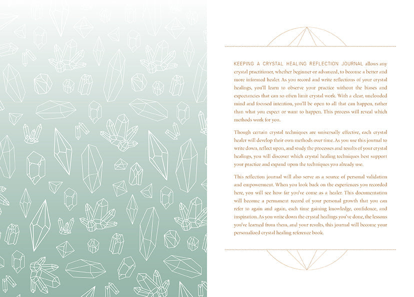 Crystal Healing Reflection Journal Softcover Book