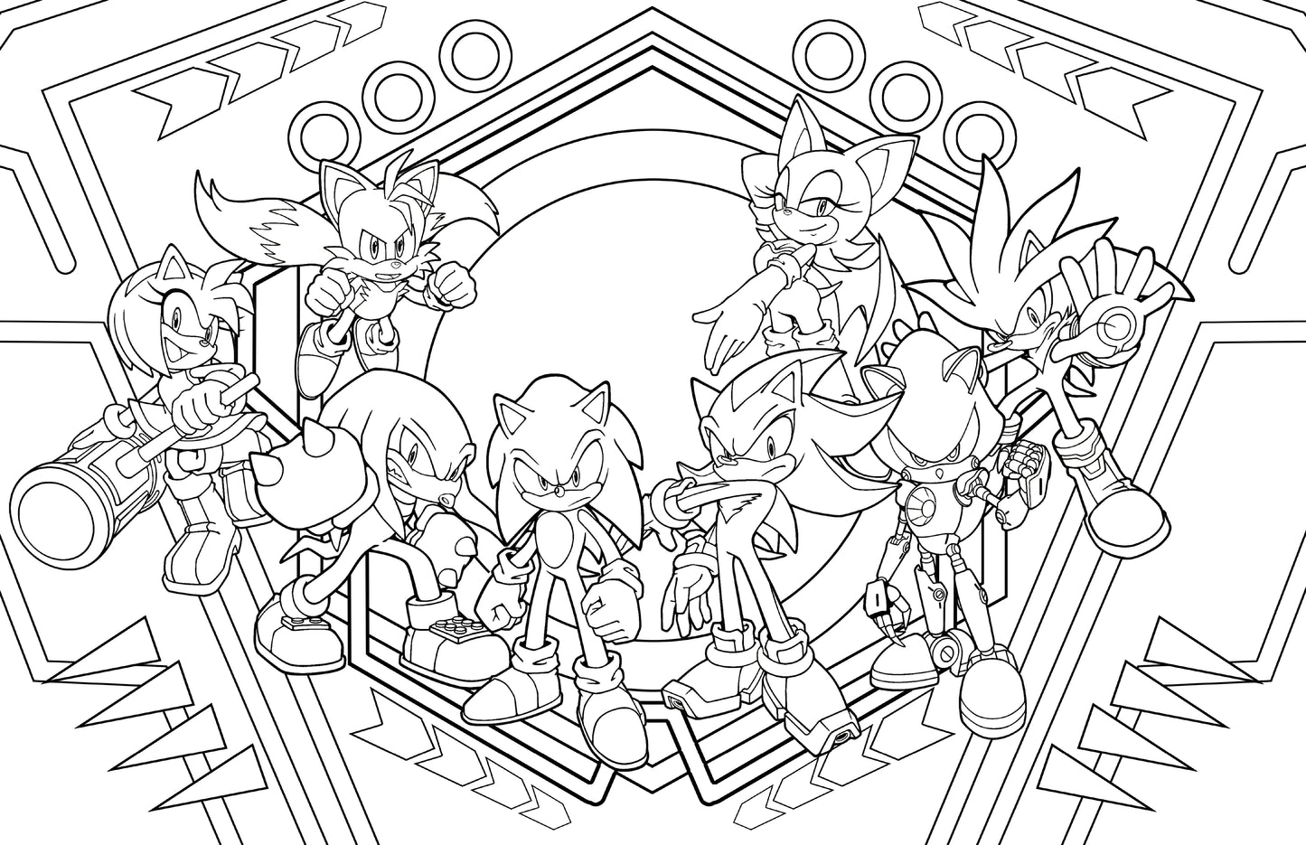 Sonic the Hedgehog: The Official Adult Coloring Book Softcover Book
