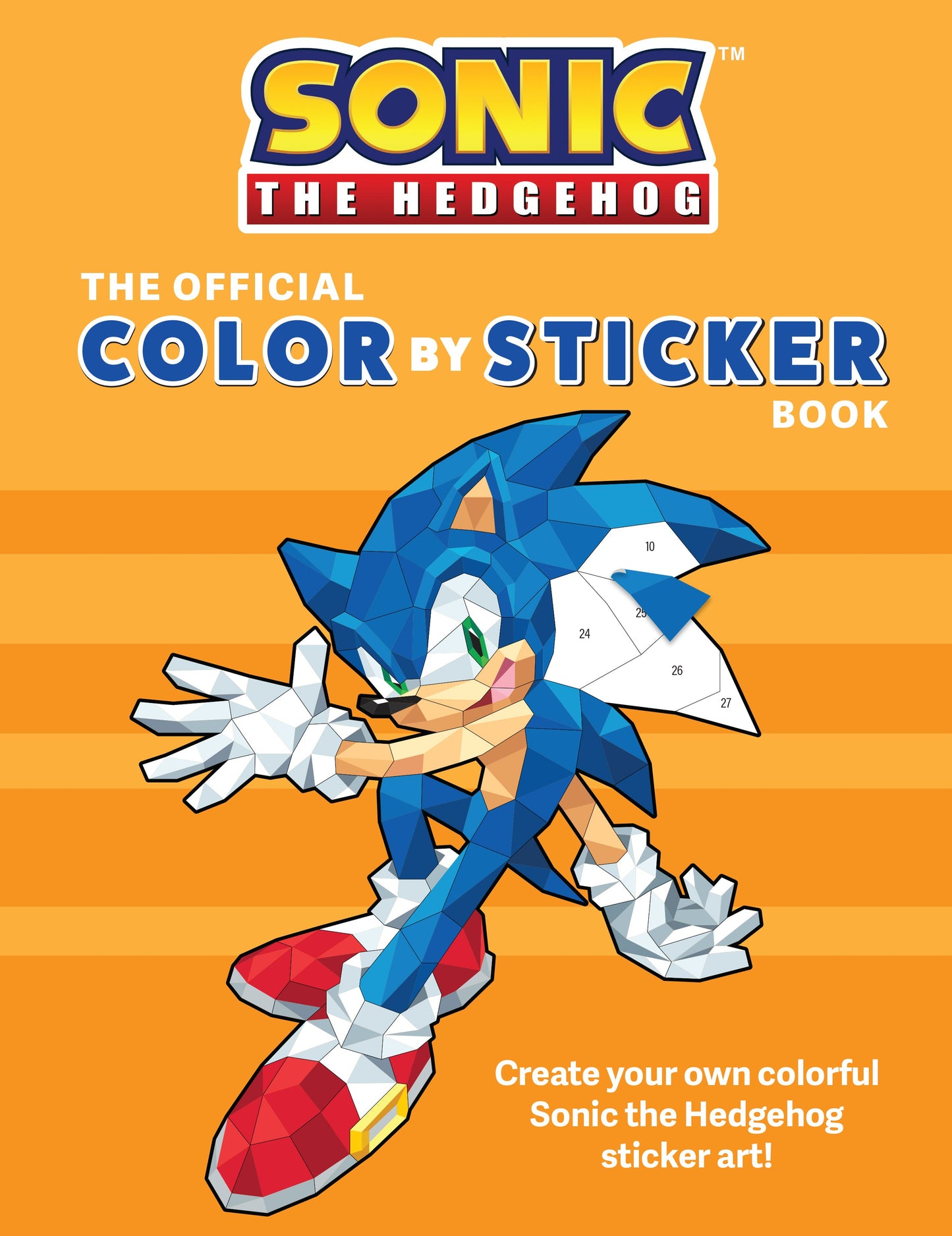 Sonic the Hedgehog: The Official Color by Sticker Book Hardcover Book