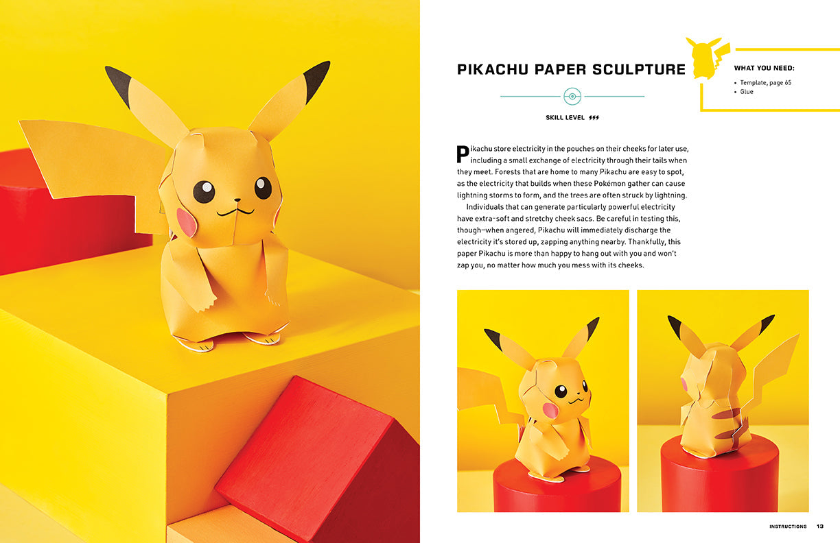 Amazing Pokemon Paper Crafts Softcover Book