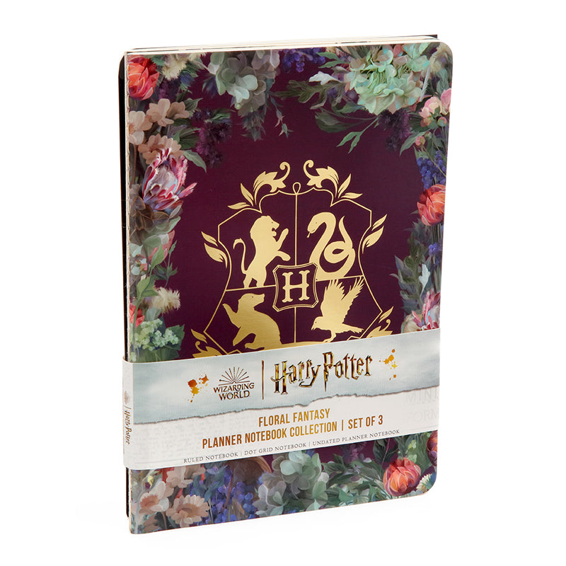 Harry Potter: Floral Fantasy Planner Notebook Collection (Set of 3) Softcover Book