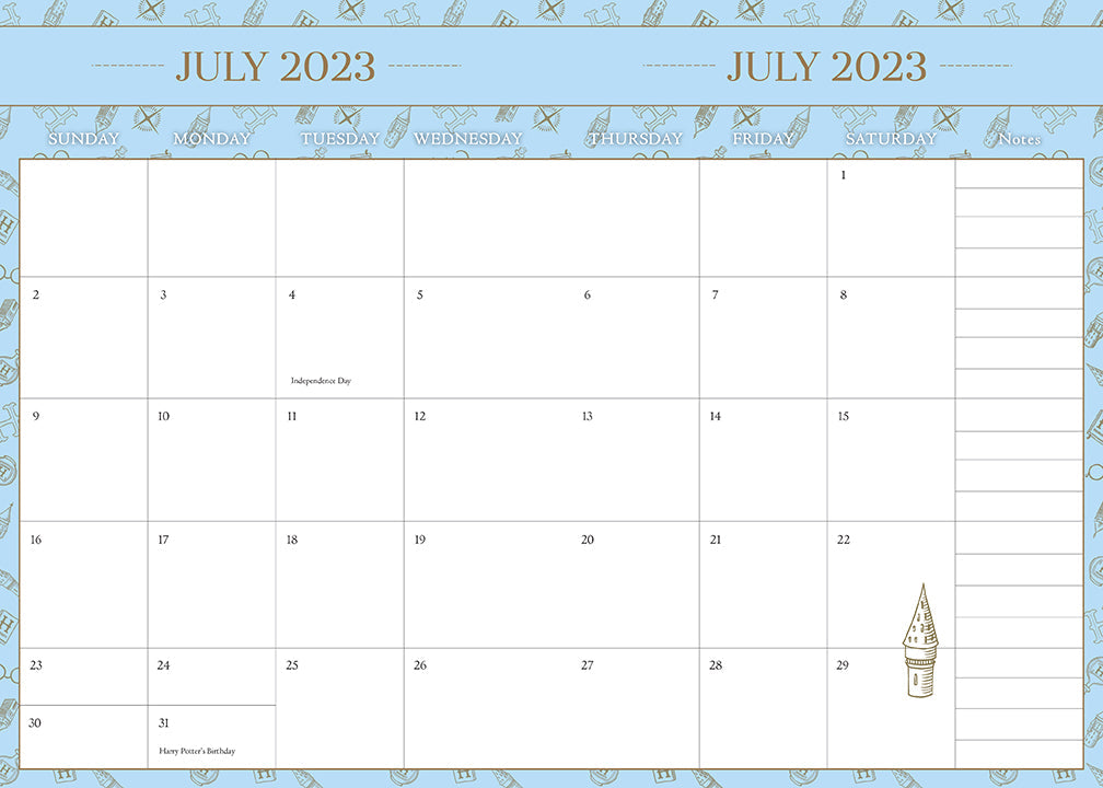 Harry Potter 2023-2024 Academic Year Planner Hardcover Book