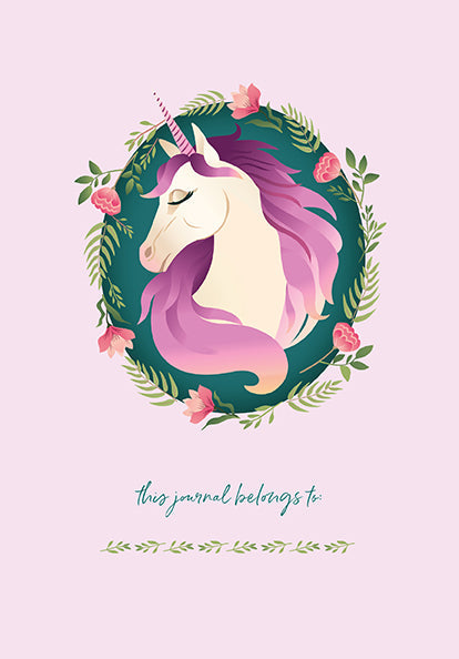I Wish I Was a Unicorn Embroidered Journal Hardcover Book
