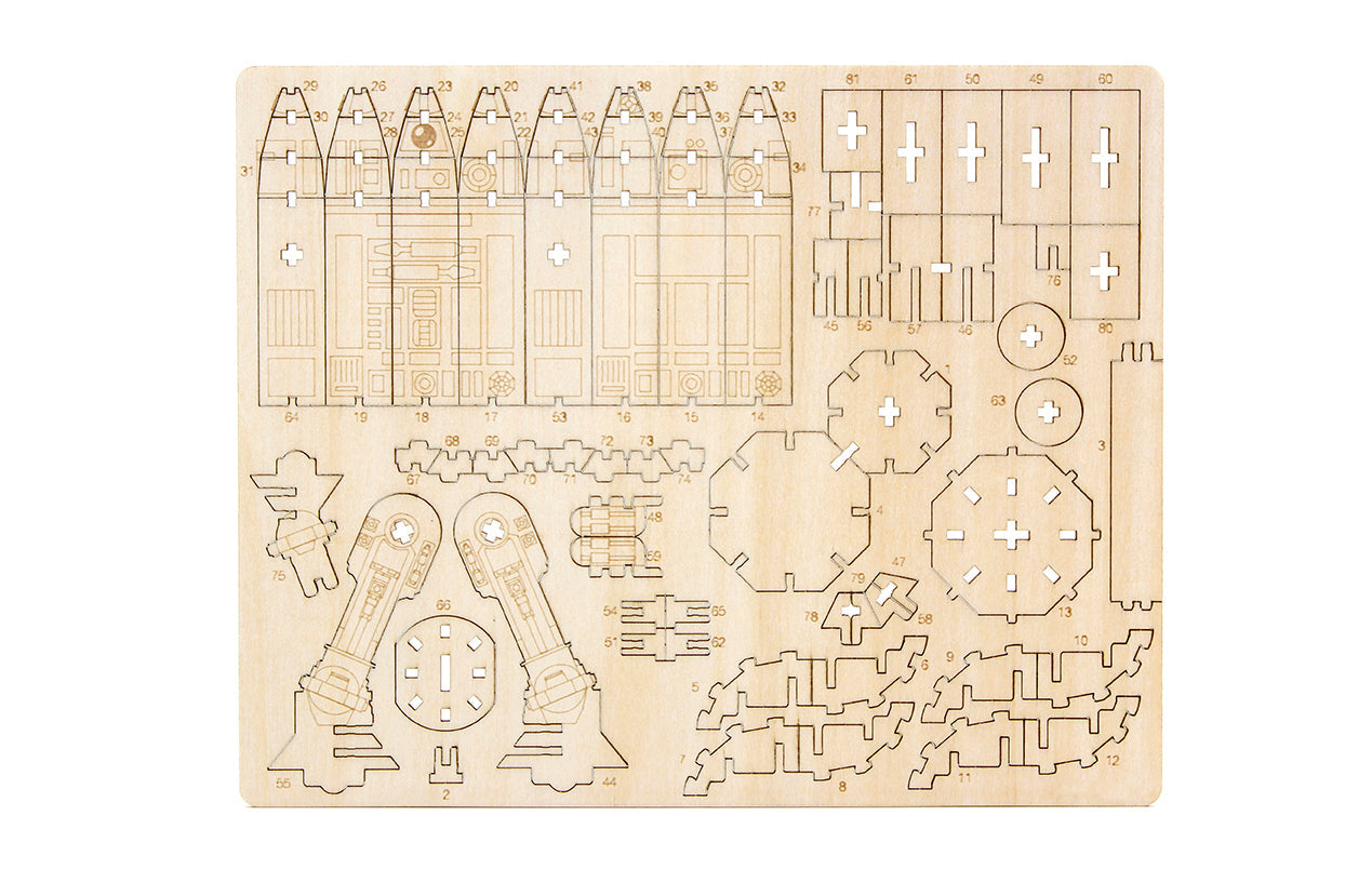 IncrediBuilds: Star Wars: R2-D2 3D Wood Model and Book