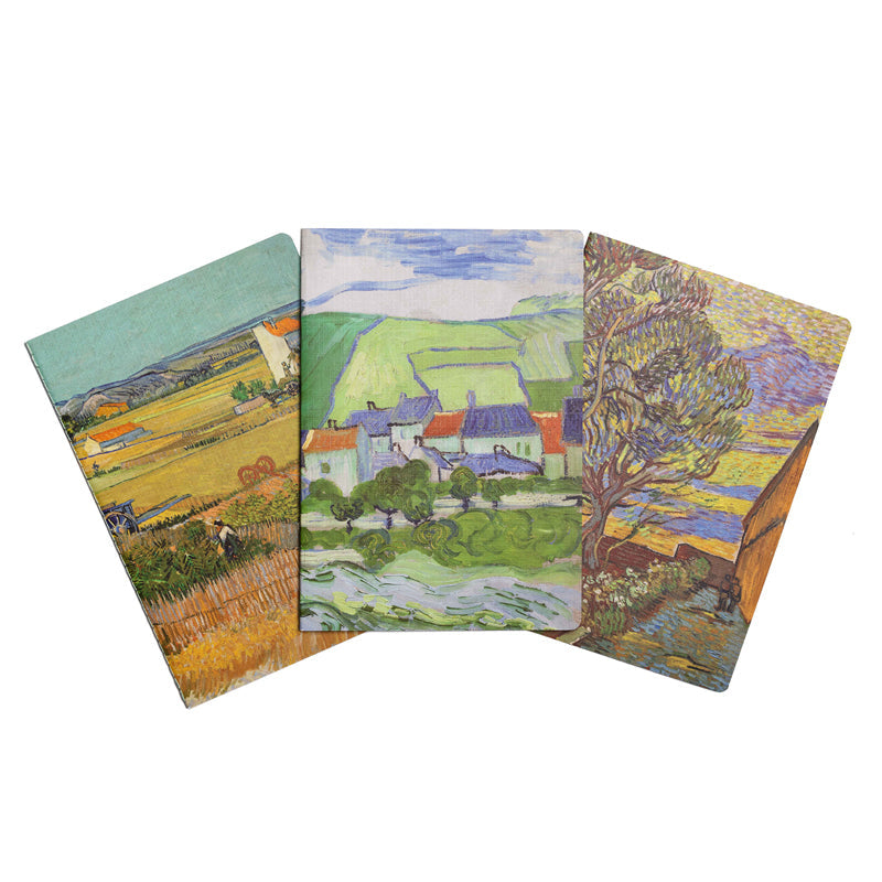 Van Gogh Landscapes Sewn Notebook Collection (Set of 3) Softcover Book