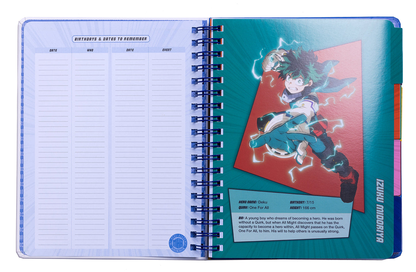 My Hero Academia: Class 1-A 12-Month Undated Planner Hardcover Book