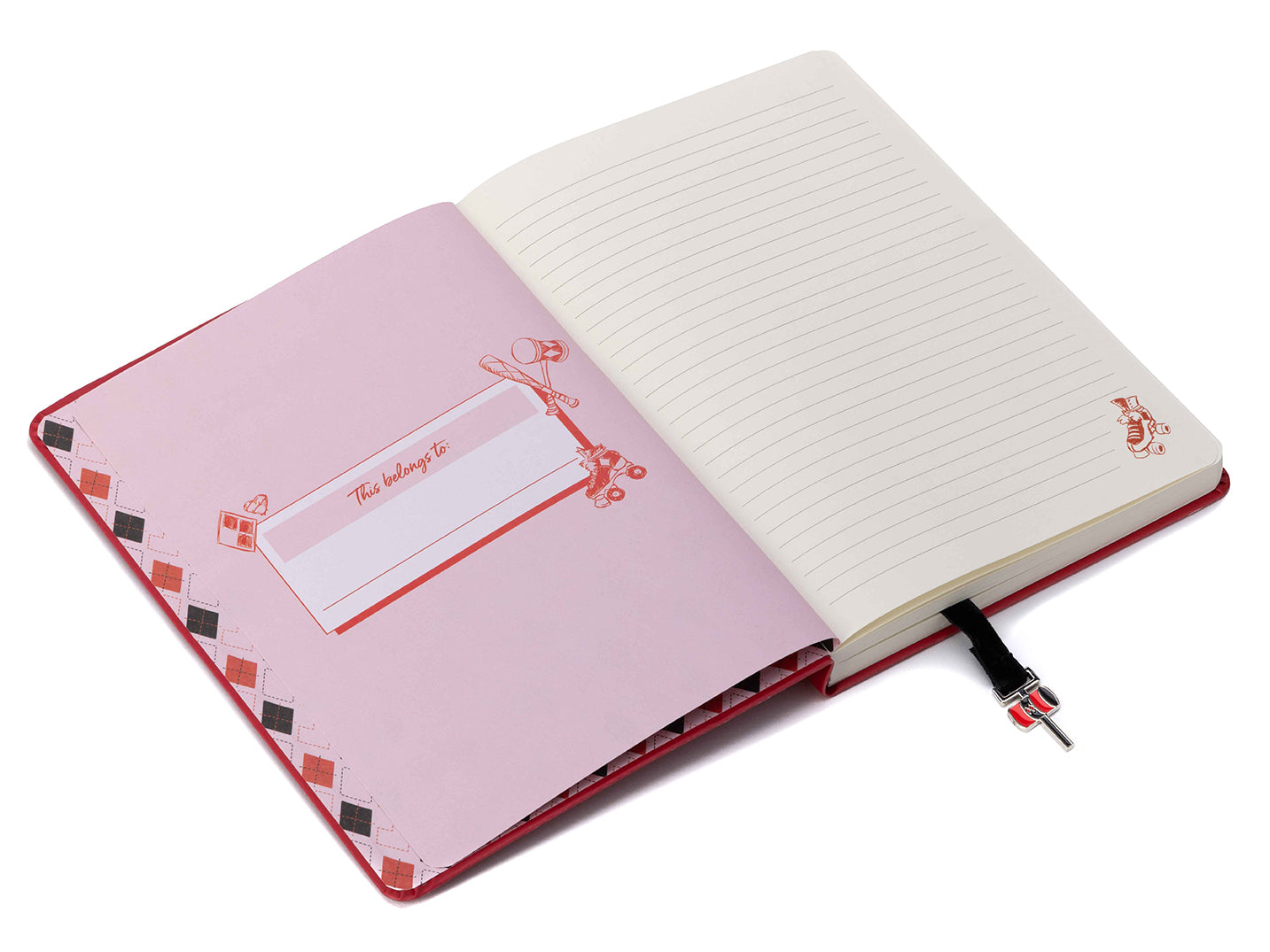 DC: Harley Quinn Journal with Ribbon Charm Softcover Book