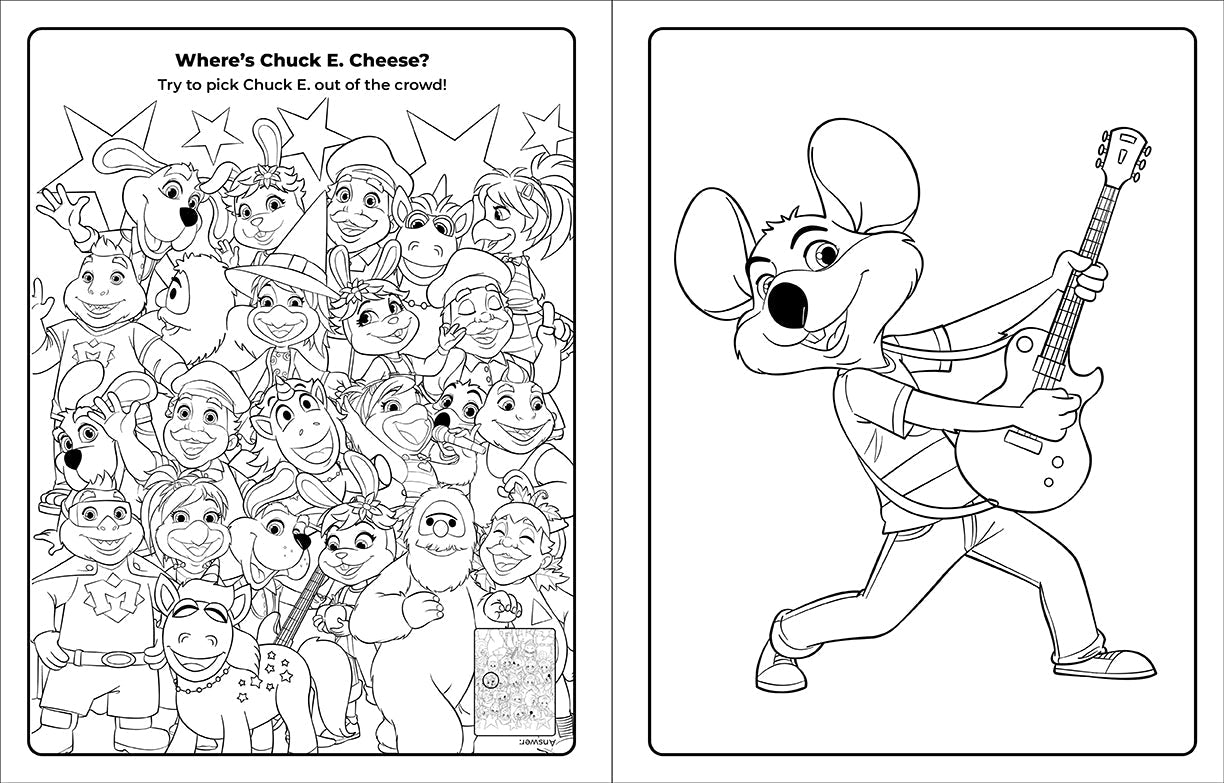 Chuck E. Cheese & Friends Coloring & Activity Book Softcover Book