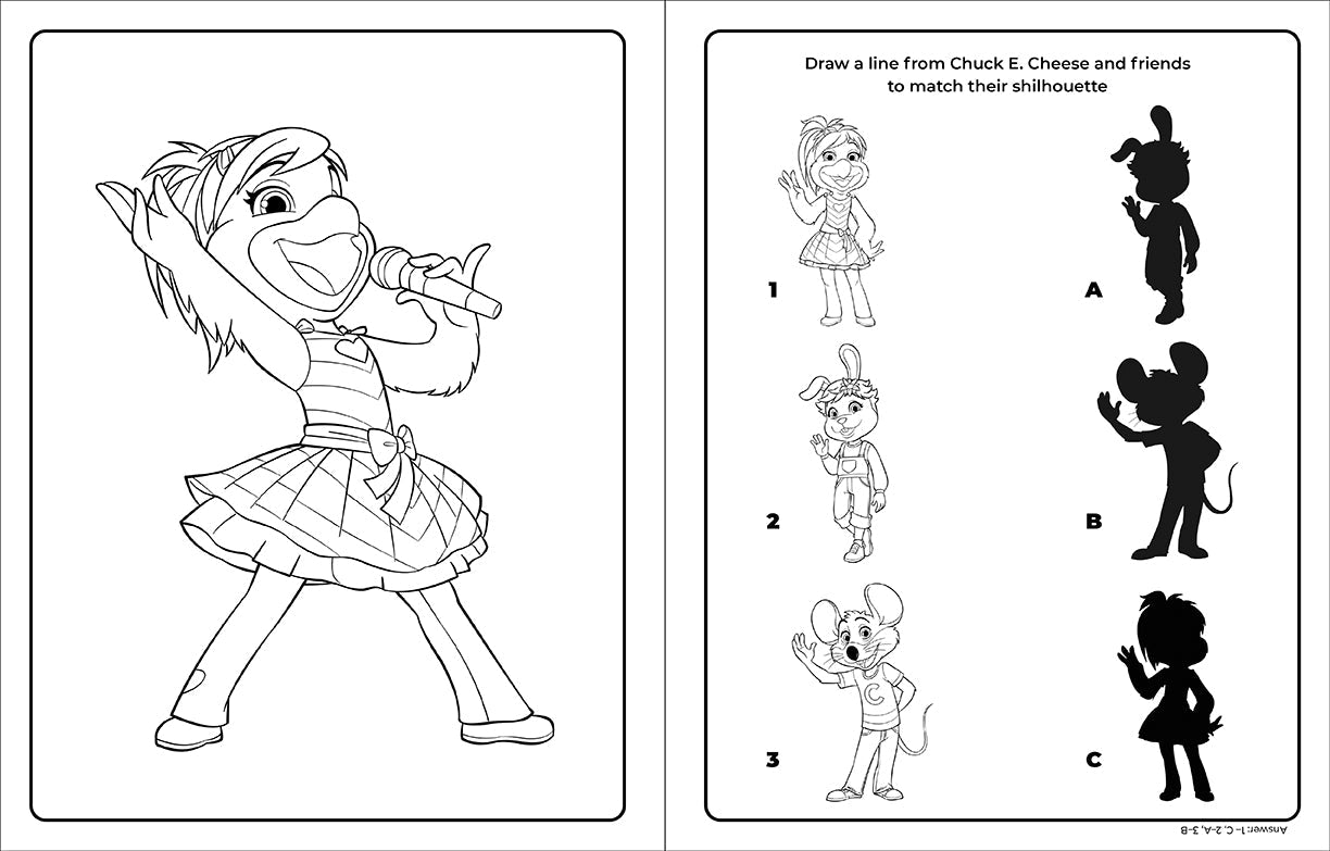 Chuck E. Cheese & Friends Coloring & Activity Book Softcover Book