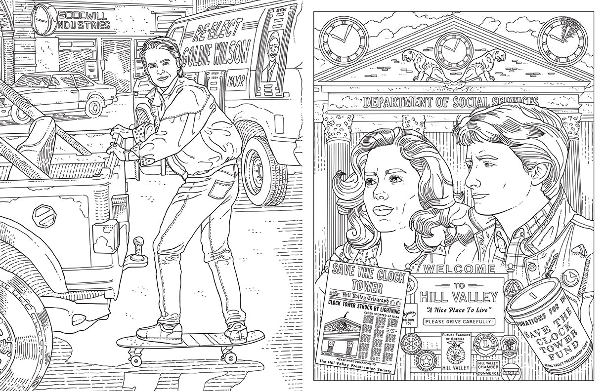 Back to the Future: The Official Coloring Book Softcover Book