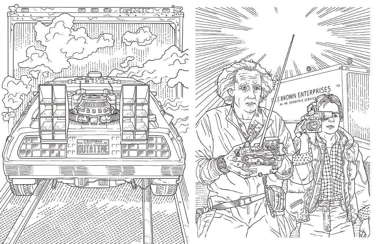 Back to the Future: The Official Coloring Book Softcover Book