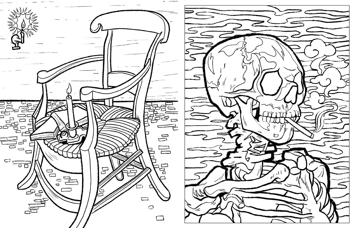 Coloring Van Gogh Softcover Book
