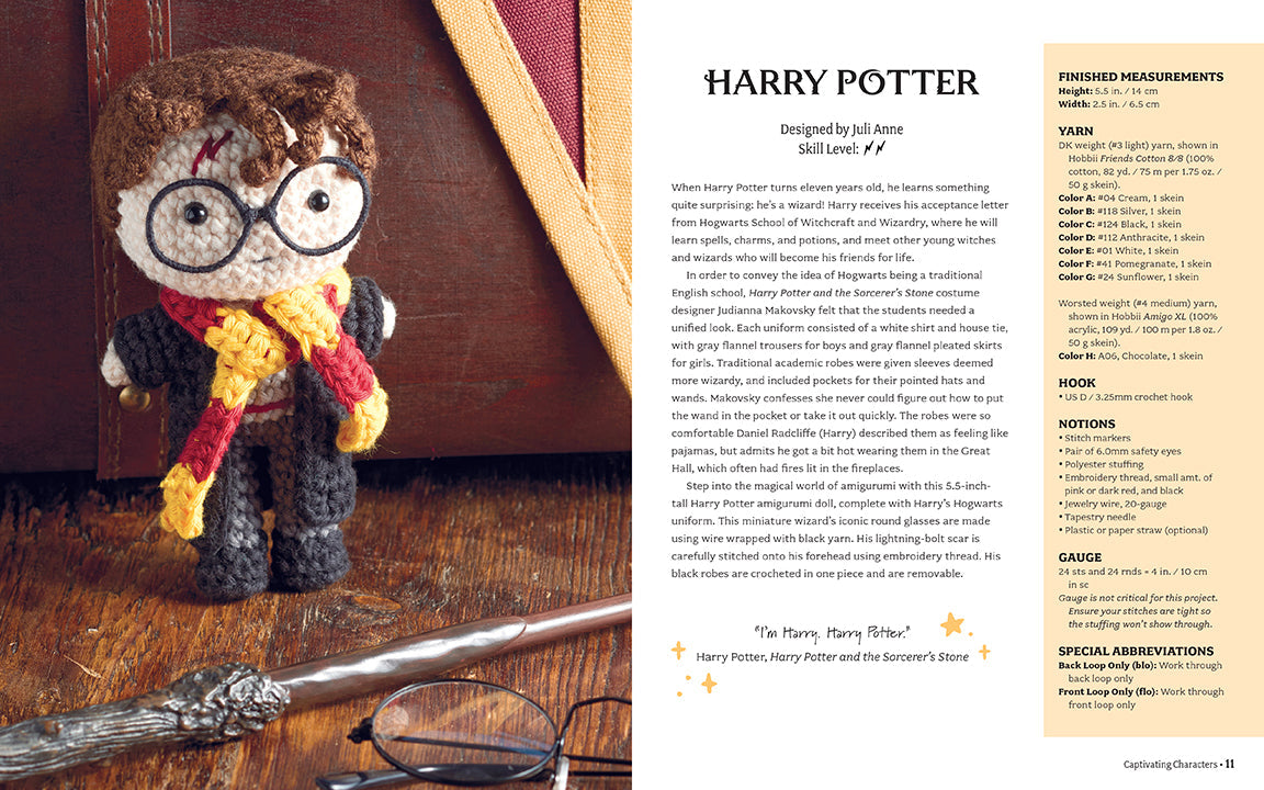 Harry Potter: The Official Book of Crochet Amigurumi Hardcover Book