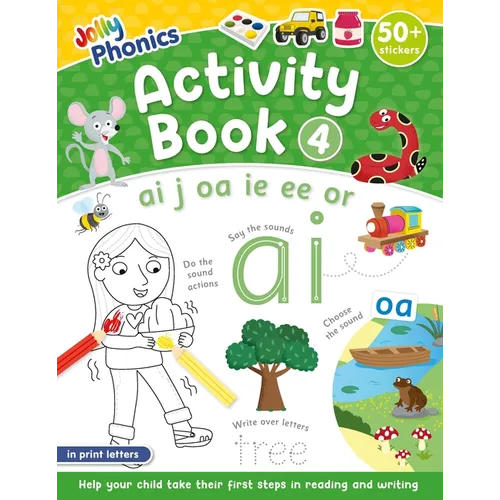 Jolly Phonics Activity Book 4: In Print Letters (American English Edition)
