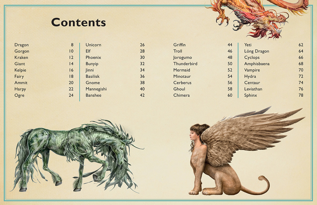 The Magnificent Book of Fantasy Creatures Hardcover Book