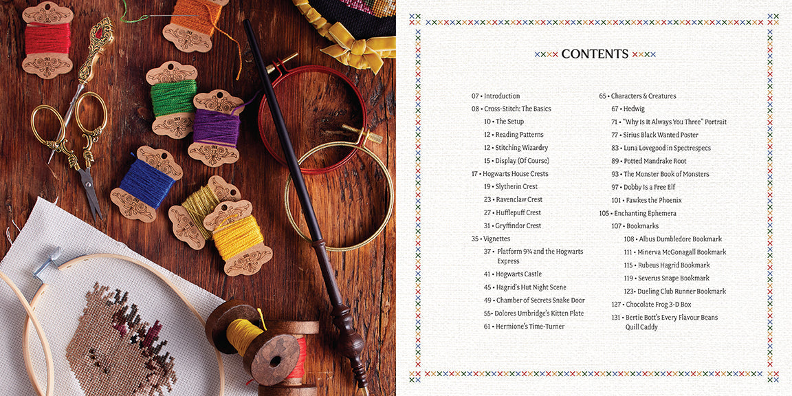 Harry Potter: The Official Hogwarts Book of Cross-Stitch Hardcover Book