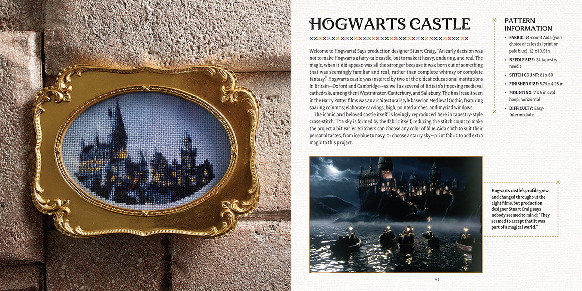 Harry Potter: The Official Hogwarts Book of Cross-Stitch Hardcover Book