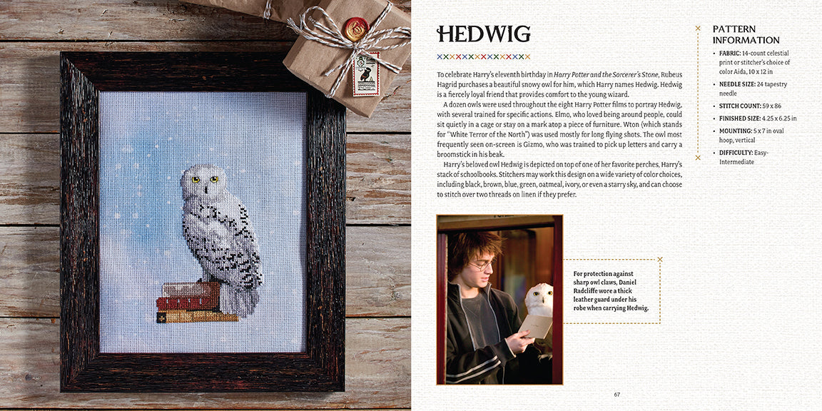 Harry Potter: The Official Hogwarts Book of Cross-Stitch Hardcover Book
