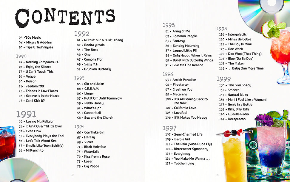 The Ultimate '90s Cocktail Playlist Hardcover Book