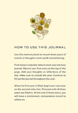 Van Gogh Memory Journal: Record, Reflect, Remember Hardcover Book