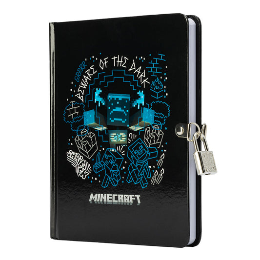 Minecraft: Beware of the Dark Invisible Ink Lock & Key Diary Hardcover Book