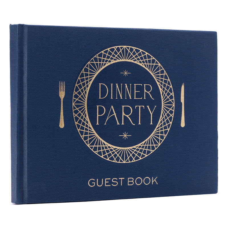 Dinner Party Guest Book Hardcover Book