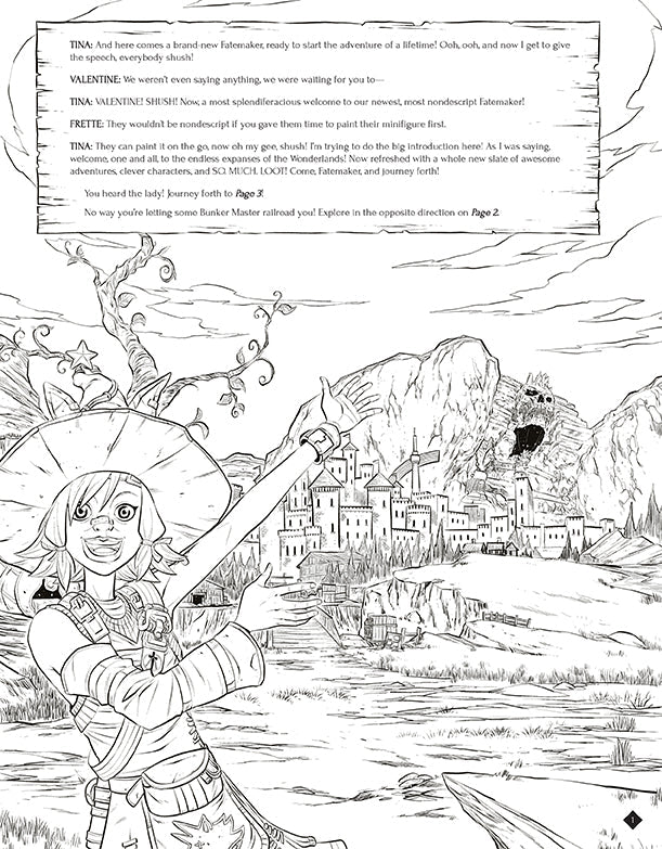 Tiny Tina's Wonderlands: A Bunkers & Badasses Coloring Adventure Softcover Book