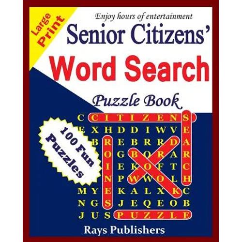 Senior Citizens' word search puzzle book