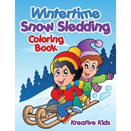 Wintertime Snow Sledding Coloring Book