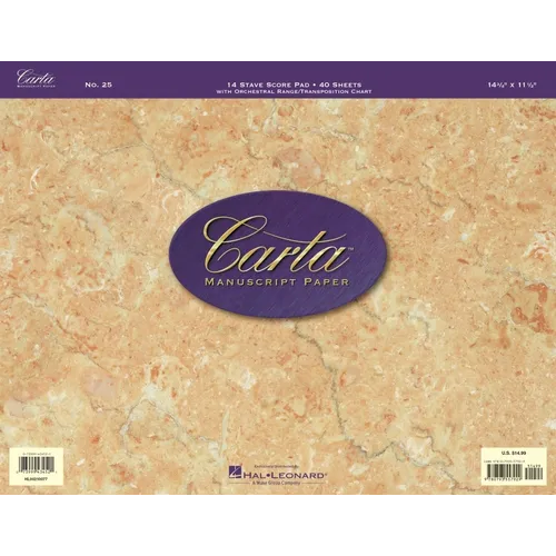 Carta Manuscript Paper No. 25 - Professional