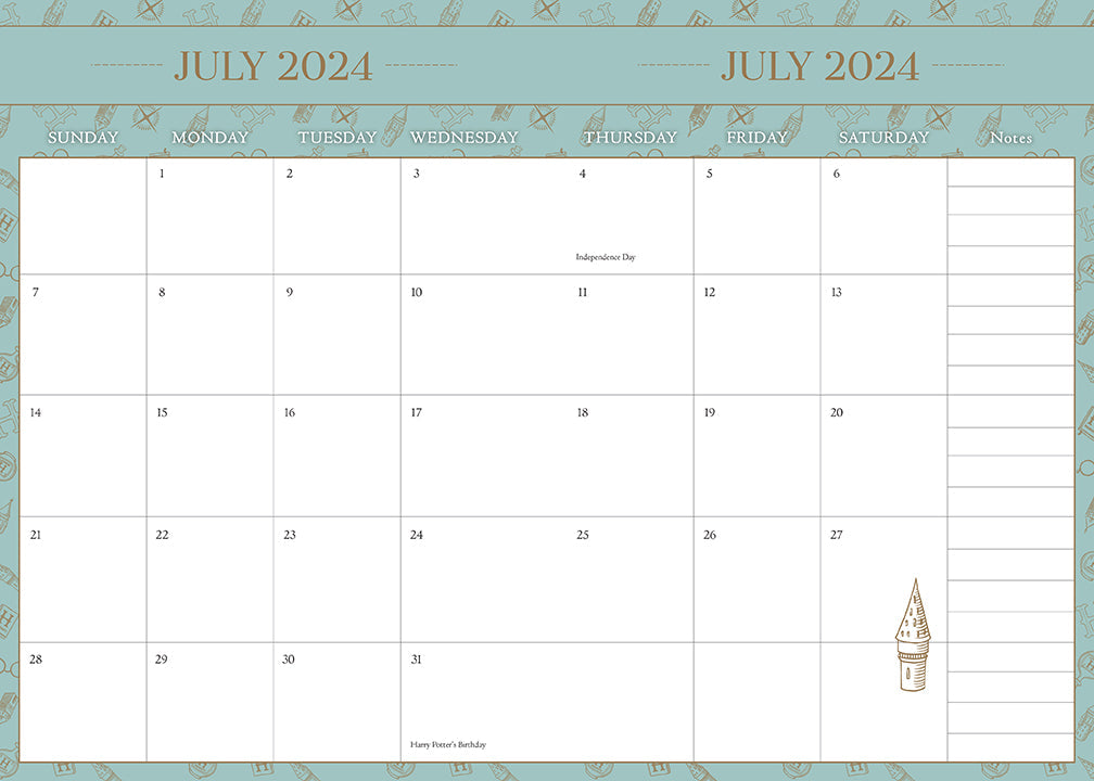 Harry Potter 2024-2025 Academic Year Planner Hardcover Book