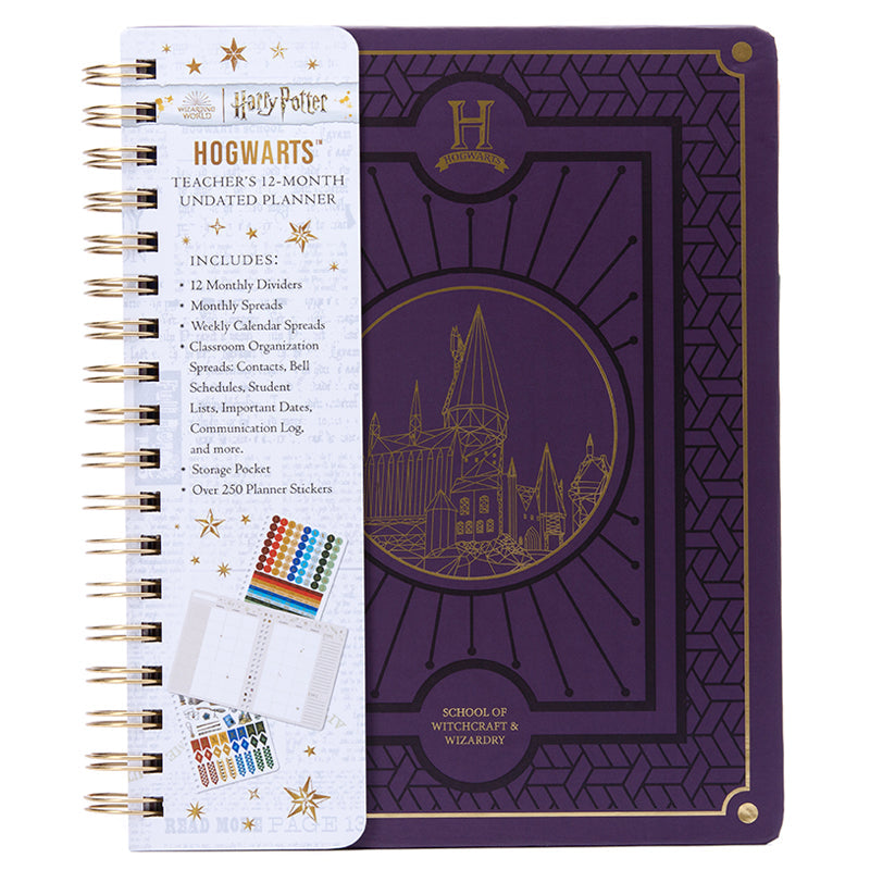 Harry Potter: Hogwarts Teacher's 12-Month Undated Planner Hardcover Book