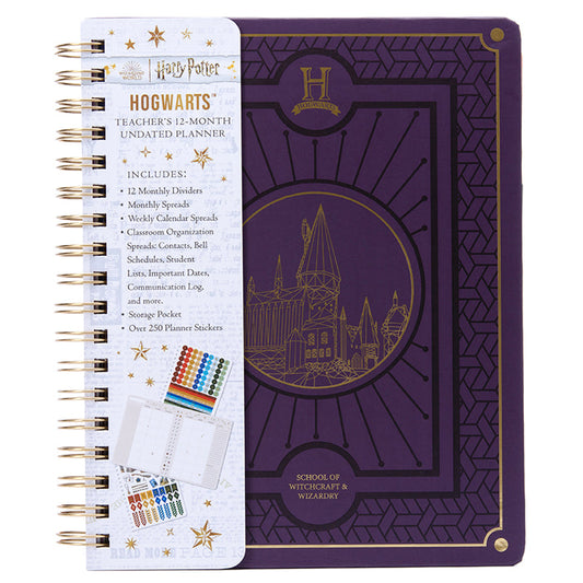 Harry Potter: Hogwarts Teacher's 12-Month Undated Planner Hardcover Book
