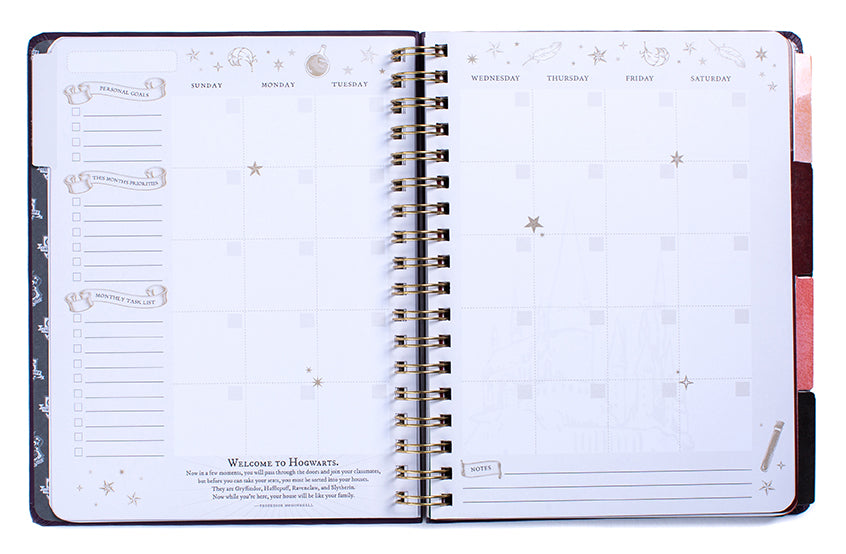 Harry Potter: Hogwarts Teacher's 12-Month Undated Planner Hardcover Book