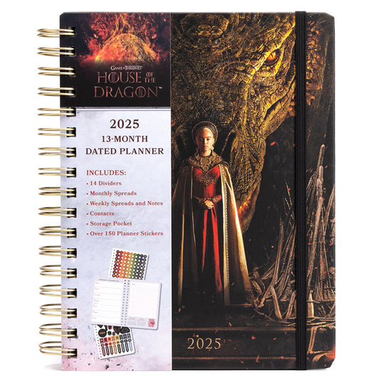 2025 House of the Dragon 13-Month Weekly Planner Hardcover Book