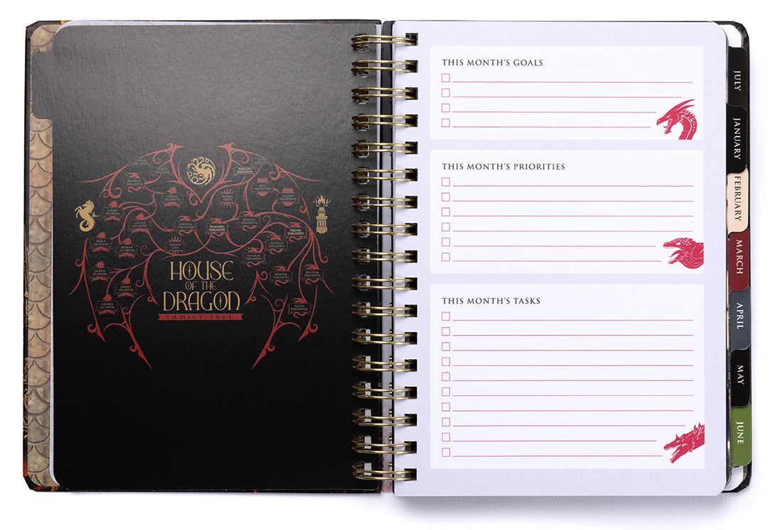 2025 House of the Dragon 13-Month Weekly Planner Hardcover Book