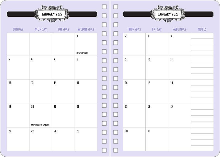 2025 Beetlejuice 13-Month Weekly Planner Hardcover Book