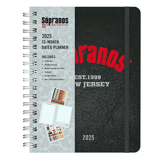 2025 The Sopranos 13-Month Weekly Planner Hardcover Book