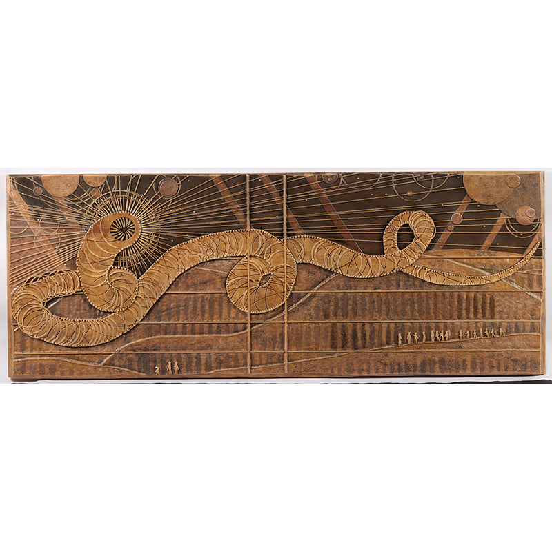 Dune Sandworm Stone Bas Relief Wall Hanging Artwork