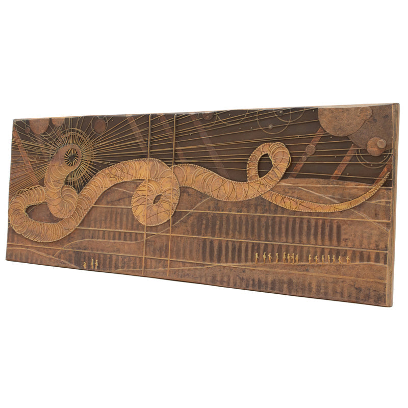 Dune Sandworm Stone Bas Relief Wall Hanging Artwork
