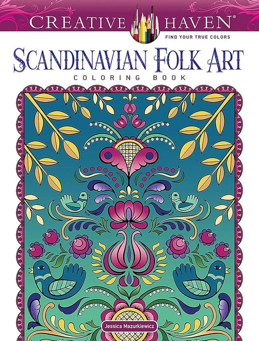 Creative Haven Scandinavian Folk Art Coloring Book (Adult Coloring Books: World & Travel)