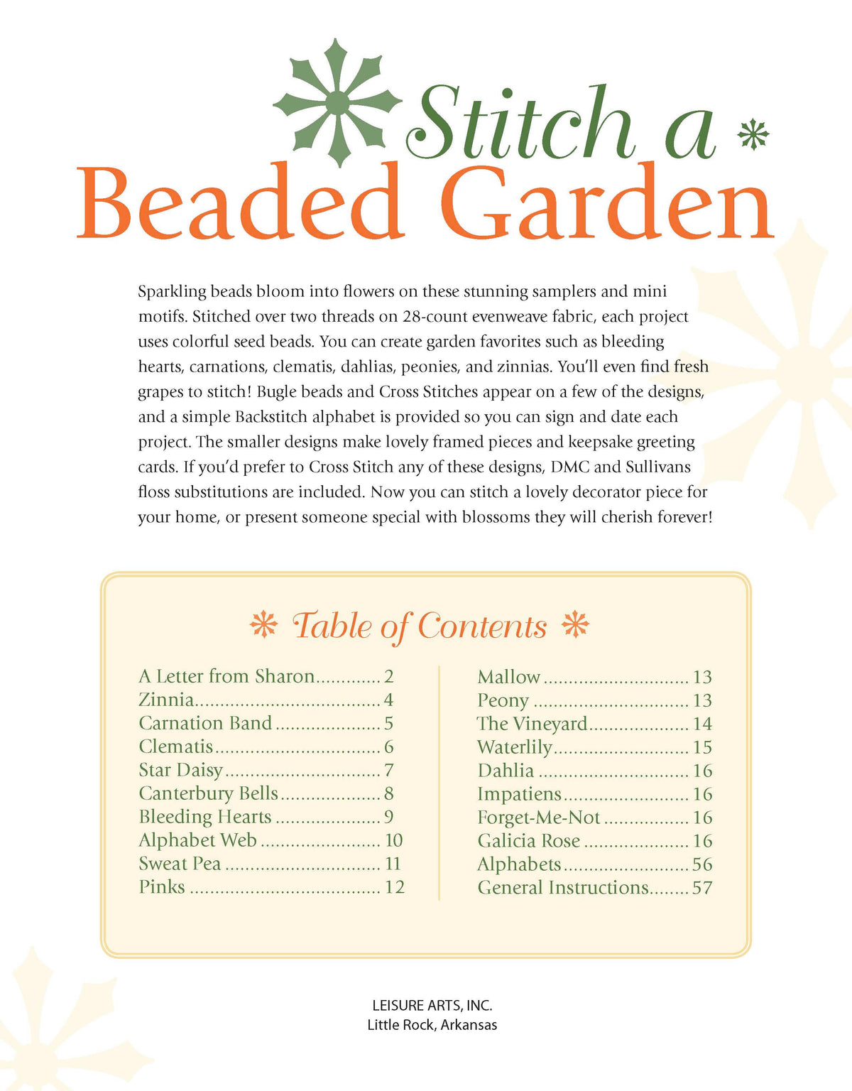 Stitch a Beaded Garden—18 Designs Charted for Beading and Cross Stitch Book