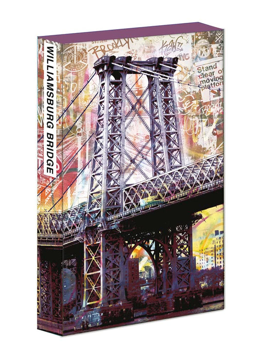 teNeues - 8-Pen Set: Williamsburg Bridge, 8 Ballpoint Pens, Sleek Paper Case, Magnetic Closure: Set of 8 Ball Point Pens in a Slim Case
